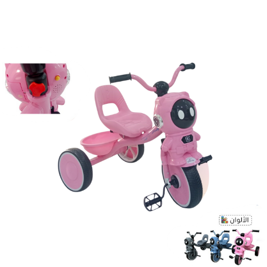 صورة ‍♀️ دراجة المرح الكرتونية – 3 عجلات للأطفال